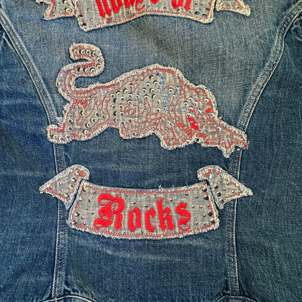 Versace Denim Vest with Patches - Picture 10 of 16